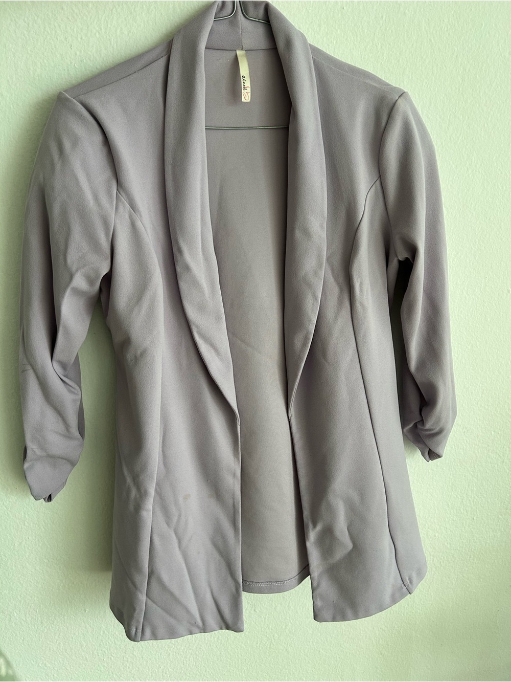 Light Purple Open-Front Shawl Collar Blazer Set